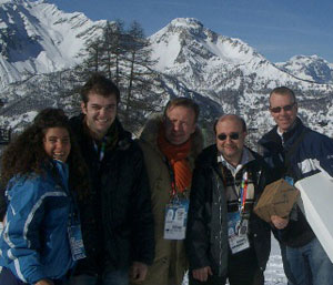 Jamie and his workmates in Torino