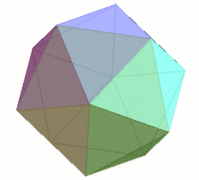 An icosahedron 