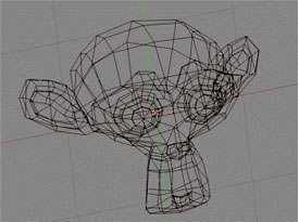 Monkey modelled as a surface