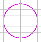 A circle drawn on graph paper - the area inside is approximately the number of small squares times the area of each small square