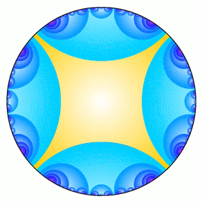 A non-euclidean tiling of the disc