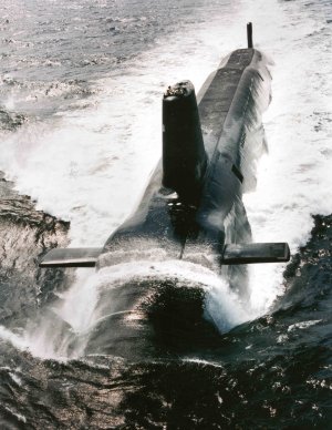 The nuclear submarine HMS Vanguard.