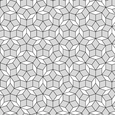 Figure 19: An aperiodic Penrose tiling, based on two shapes.
