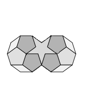 Figure 12: Dividing the monster into pentagons, pentacles and rhombi.