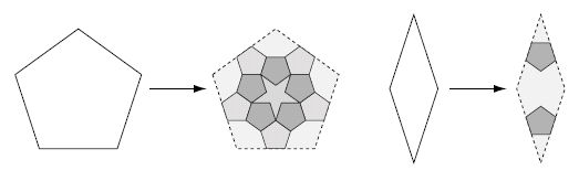 Figure 9: Each shape is replaced by a collection of smaller shapes.