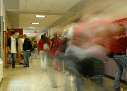 A school hallway