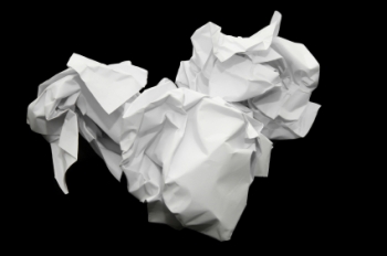 A crumpled piece of paper