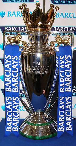 The Premier League trophy