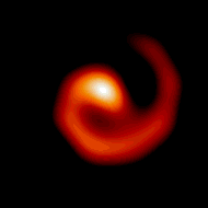  WR104: a spiral pinwheel star. This is a movie based on real time-lapse images from April, June and September 1998 (c/o Space Sciences Laboratory, University of California at Berkeley).