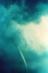 Tornado in early stages of formation, Union City, Oklahoma, May 24, 1973