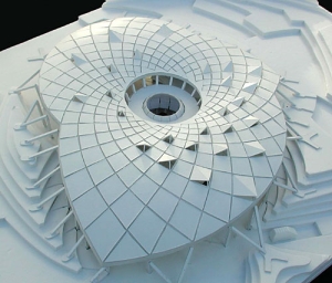 A model of the new building for the Eden Project