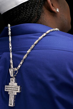 A rapper seen from the back