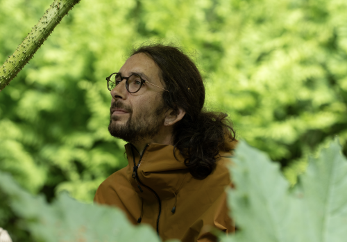 Sam Moore in a forest