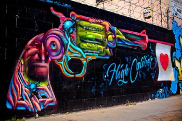 Colourful Gun Graffiti 