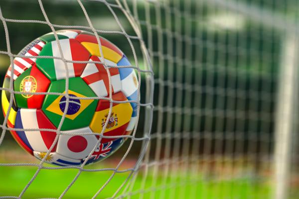 Football in net