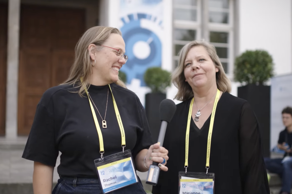 Rachel interviewing Marianne
