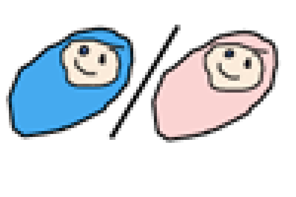 pink and blue babies