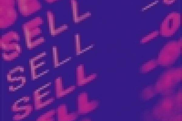 Electronic board with listings saying sell