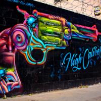 Colourful Gun Graffiti 