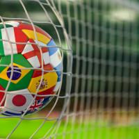 Football in net