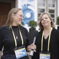 Rachel interviewing Marianne
