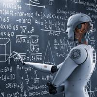 Robot doing maths